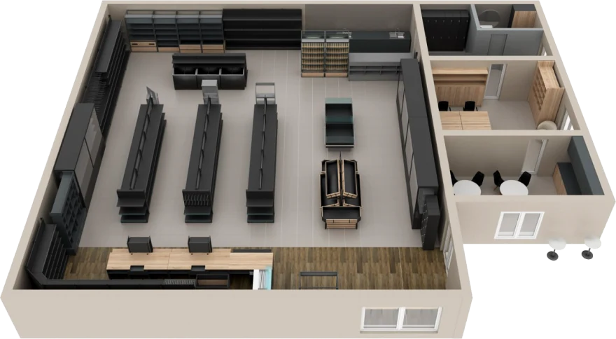 3D-планування торгового простору магазину