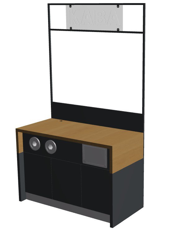 Кава-модуль з диспенсерами, смітником та світловим логотипом