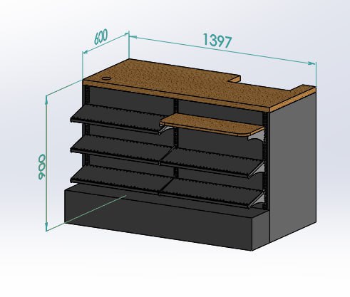 Прикаса двохсекційна з подіумом