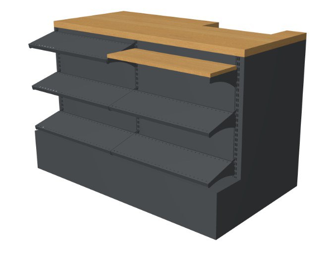 Прикаса двохсекційна з подіумом