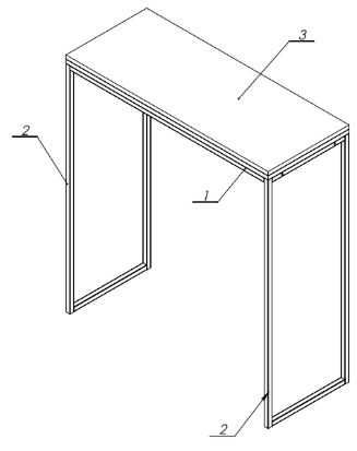 Столик кавовий прямокутний